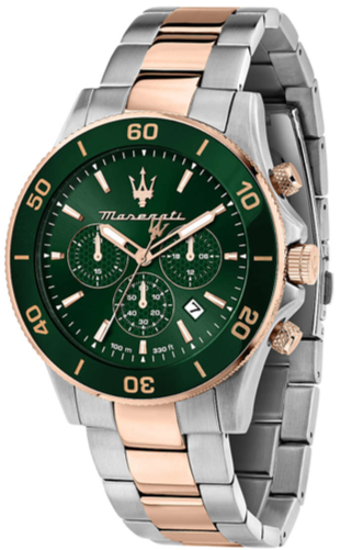 Maserati Competizione Chronograph Green Dial Two Tone Steel Strap Watch For Men - R8873600004 Buy Now By Maserati