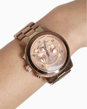 Michael Kors Runway Chronograph Rose Gold Dial Rose Gold Steel Strap Watch for Men - MK8096 Buy Now By Michael Kors