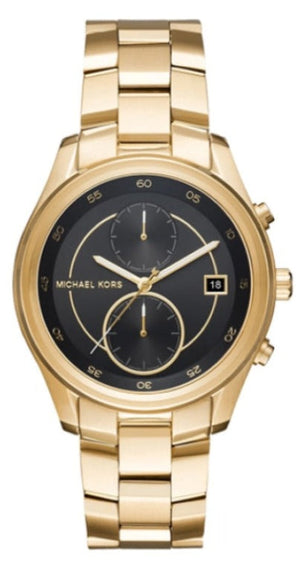 Michael Kors Blair Quartz Black Dial Gold Steel Strap Watch For Women - MK6497 Buy Now By Michael Kors