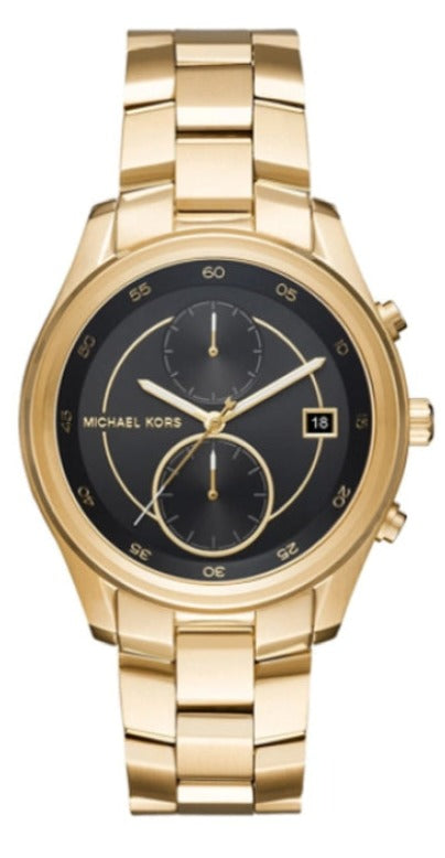 Michael Kors Blair Quartz Black Dial Gold Steel Strap Watch For Women - MK6497 Buy Now By Michael Kors