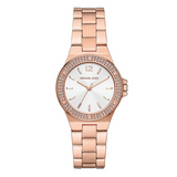 Michael Kors Lennox Three Hand Silver Dial Rose Gold Steel Strap Watch For Women - MK7279 Buy Now By Michael Kors