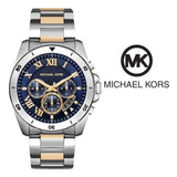 Michael Kors Brecken Chronograph Blue Dial Two Tone Steel Strap Watch For Men - MK8437 Buy Now By Michael Kors