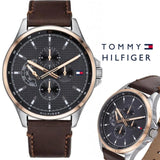Tommy Hilfiger Shawn Multifunction Grey Dial Brown Leather Strap Watch for Men - 1791615 Buy Now By Tommy Hilfiger
