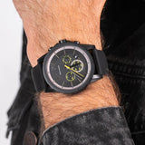 Armani Exchange Outerbanks Chronograph Black Dial Black Silicone Strap Watch For Men - AX1343 Buy Now By Armani Exchange