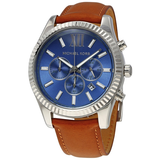 Michael Kors Lexington Chronograph Blue Dial Brown Leather Strap Watch For Men - MK8537 Buy Now By Michael Kors