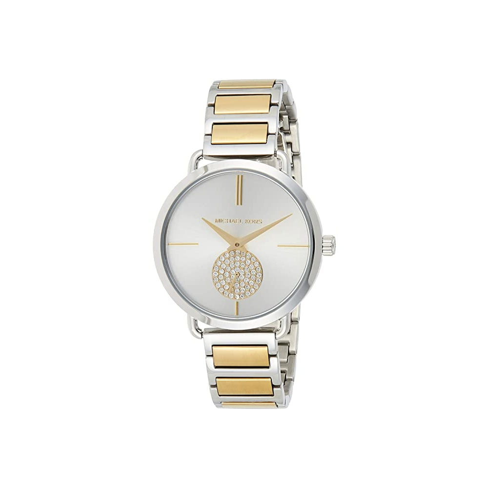 Michael Kors Silver Dial Two Tone Steel Strap Watch for Women - MK3679 Buy Now By Michael Kors