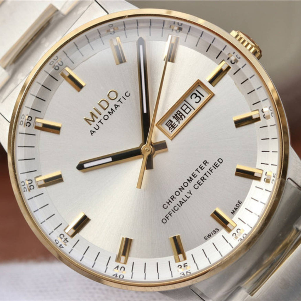 Mido Commander II Automatic Chronometer Silver Dial Two Tone Steel Strap Watch For Men - M021.431.22.071.00 Buy Now By Mido