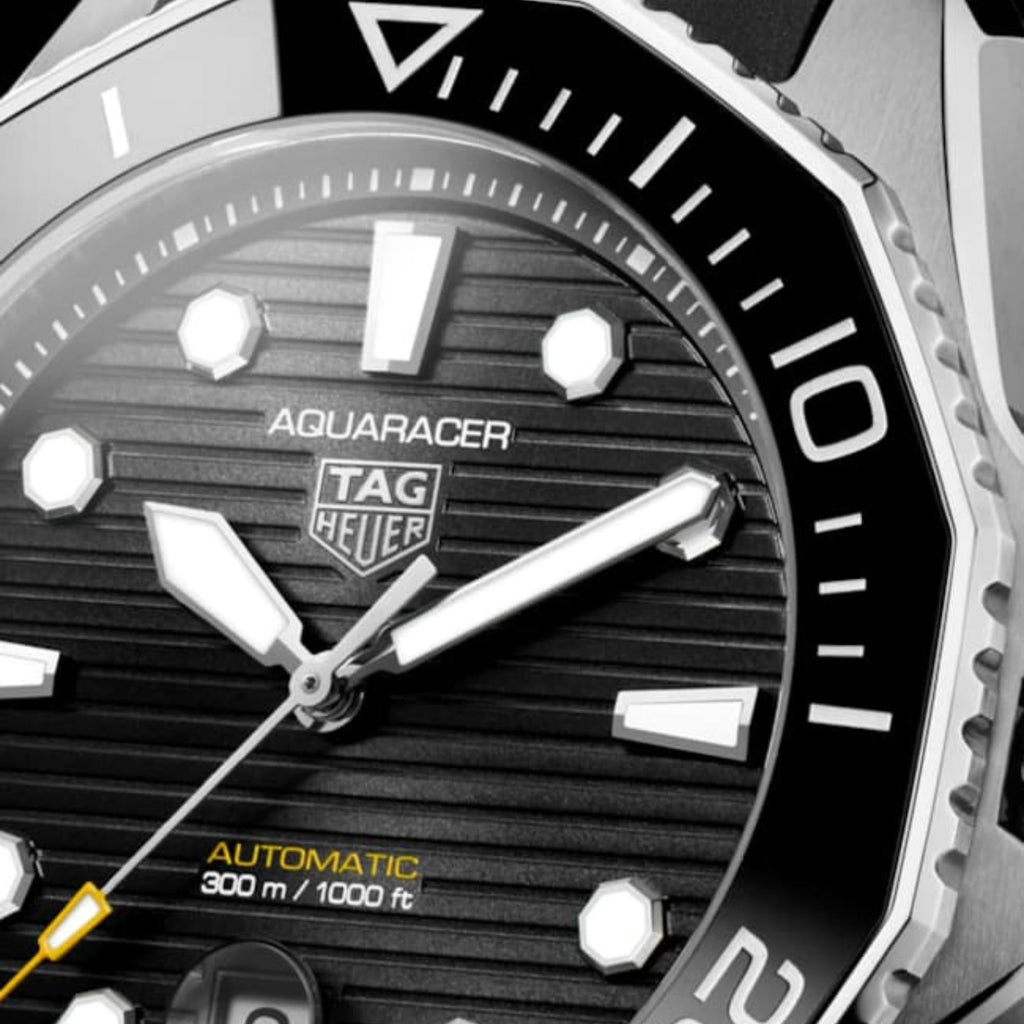 Tag Heuer Aquaracer Professional 300 Automatic Black Dial Black Rubber Strap Watch for Men - WBP201A.FT6197 Buy Now By Tag Heuer