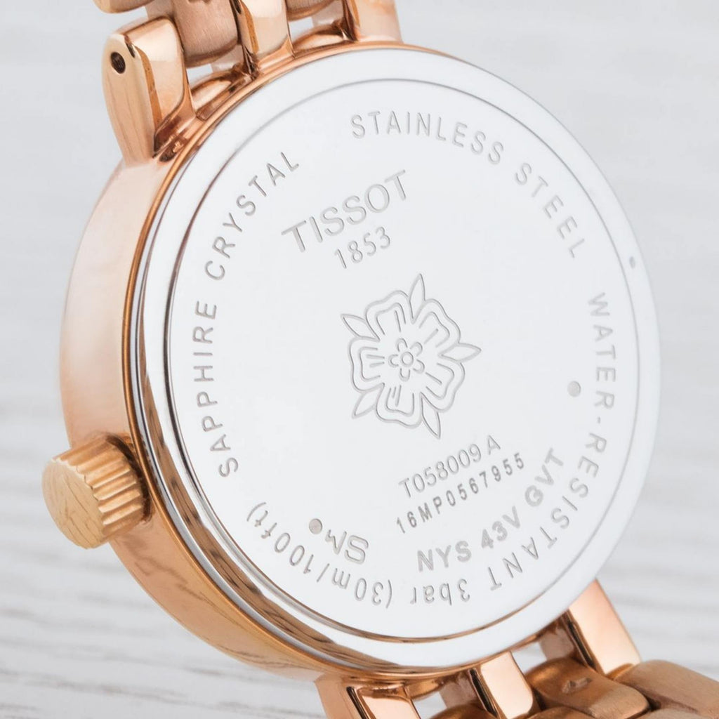 Tissot T Lady Lovely Silver Dial Rose Gold Steel Strap Watch For Women - T058.009.33.031.01 Buy Now By Tissot
