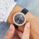 Swarovski Crystal Frost Black Dial Black Leather Strap Watch for Women - 5484058 Buy Now By Swarovski