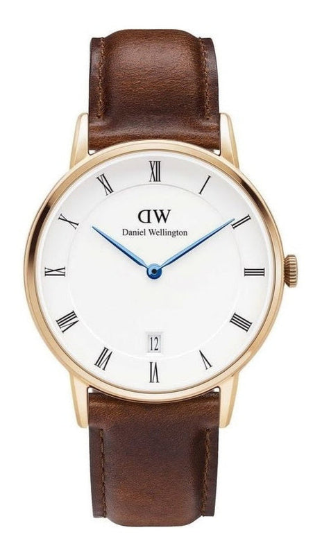 Daniel Wellington Dapper St Mawes White Dial Brown Leather Strap Watch For Women - DW00100091 Buy Now By Daniel Wellington