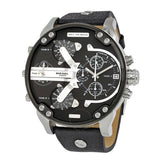 Diesel Mr Daddy Chronograph Black Dial Black Leather Strap Watch For Men - DZ7313 Buy Now By Diesel