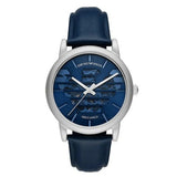 Emporio Armani Luigi Automatic Blue Dial Blue Leather Strap Watch For Men - AR60030 Buy Now By Emporio Armani