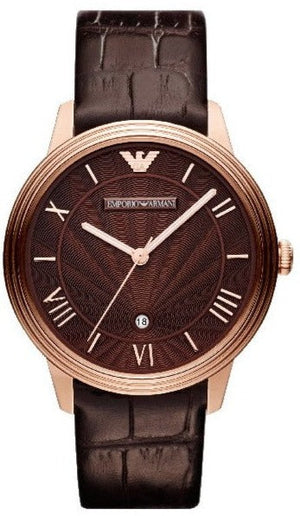 Emporio Armani Classic Quartz Brown Dial Brown Leather Strap Watch For Men - AR1613 Buy Now By Emporio Armani