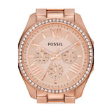 Fossil Cecile Rose Gold Dial Rose Gold Steel Strap Watch for Women - AM4483 Buy Now By Fossil