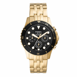 Fossil FB-01 Chronograph Black Dial Gold Steel Strap Watch for Men - FS5836 Buy Now By Fossil
