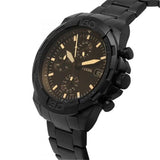 Fossil Bronson Chronograph Black Dial Black Steel Strap Watch for Men - FS5851 Buy Now By Fossil