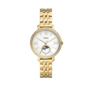 Fossil Jacqueline Moonphase Mother of Pearl Dial Gold Steel Strap Watch for Women - ES5167 Buy Now By Fossil