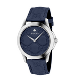 Gucci G Timeless Quartz Blue Dial Blue Leather Strap Watch For Men - YA1264032 Buy Now By Gucci