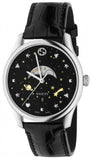 Gucci G-Timeless Moonphase Black Dial Black Leather Strap Watch For Men - YA126327 Buy Now By Gucci