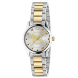 Gucci G Timeless Quartz Silver Dial Two Tone Steel Strap Watch For Women - YA126596 Buy Now By Gucci