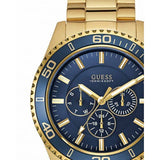 Guess Chaser Multifunction Blue Dial Gold Steel Strap Watch for Men - W0172G5 Buy Now By Guess