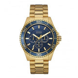 Guess Chaser Multifunction Blue Dial Gold Steel Strap Watch for Men - W0172G5 Buy Now By Guess