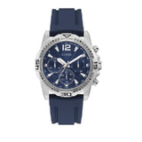 Guess Commander Blue Dial Blue Rubber Strap Watch for Men - GW0211G1 Buy Now By Guess