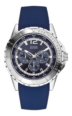 Guess Maverick Black Dial Rubber Strap Watch for Men - W0485G3 Buy Now By Guess