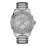 Guess Zeus Multifunction Diamonds Silver Dial Silver Steel Strap Watch for Men - GW0209G1 Buy Now By Guess