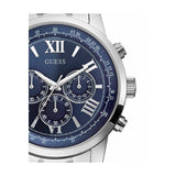 Guess Horizon Chronograph Quartz Blue Dial Silver Steel Strap Watch for Men - W0379G3 Buy Now By Guess