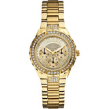 Guess Viva Diamonds Gold Dial Gold Steel Strap Watch for Women - W0111L2 Buy Now By Guess