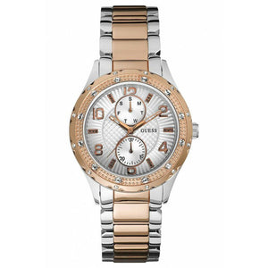 Guess Siren White Dial Two Tone Steel Strap Watch for Women - W0442L4 Buy Now By Guess