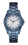 Guess Pinwheel Analog Silver Dial Blue Steel Strap Watch for Women - W0702L1 Buy Now By Guess
