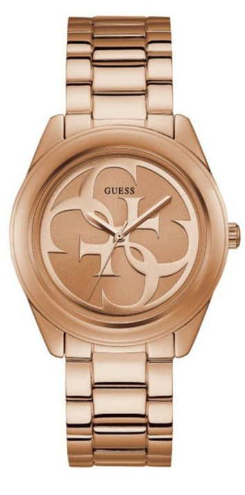 Guess G-Twist Rose Gold Dial Rose Gold Steel Strap Watch for Women - W1082L3 Buy Now By Guess
