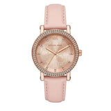 Michael Kors Corey Analog Rose Gold Dial Pink Leather Strap Watch For Women - MK2987 Buy Now By Michael Kors