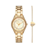 Michael Kors Lauryn Quartz Mother of Pearl Gold Dial Gold Steel Strap Watch For Women - MK4490 Buy Now By Michael Kors