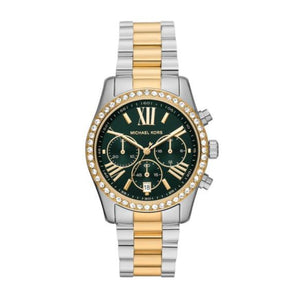 Michael Kors Lexington Chronograph Green Dial Two Tone Steel Strap Watch For Women - MK7303 Buy Now By Michael Kors