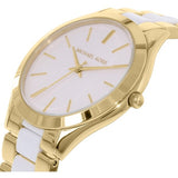 Michael Kors Slim Runway Quartz White Dial Two Tone Steel Strap Watch For Women - MK4295 Buy Now By Michael Kors