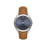 Michael Kors Slim Runway Analog Blue Dial Brown Leather Strap Watch For Men - MK8508 Buy Now By Michael Kors
