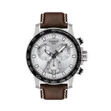 Tissot Supersport Chrono Silver Dial Brown Leather Strap Watch for Men - T125.617.16.031.00 Buy Now By Tissot
