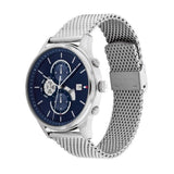 Tommy Hilfiger Weston Chronograph Blue Dial Silver Mesh Bracelet Watch For Men - 1710504 Buy Now By Tommy Hilfiger