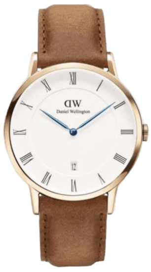 Daniel Wellington Dapper Durham White Dial Brown Leather Strap Watch For Men - DW00100115 Buy Now By Daniel Wellington