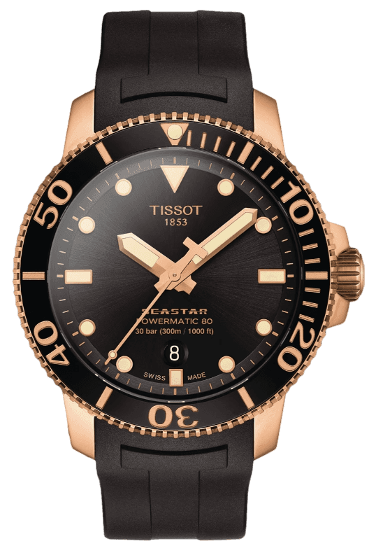 Tissot Seastar 1000 Powermatic 80 Black Dial Black Rubber Strap Watch for Men - T120.407.37.051.01 Buy Now By Tissot