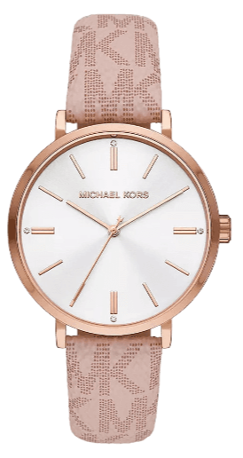 Michael Kors Pyper Quartz Silver Dial Pink Leather Strap Watch for Women - MK2947 Buy Now By Michael Kors