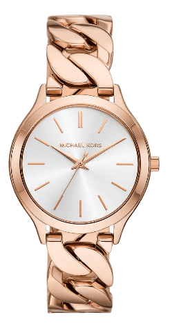 Michael Kors Runway Three-Hand Silver Dial Rose Gold Steel Strap Watch for Women - MK7473 Buy Now By Michael Kors