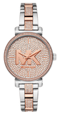 Michael Kors Sofie Crystals Glitz Rose Gold Dial Two Tone Steel Strap Watch For Women - MK4446 Buy Now By Michael Kors