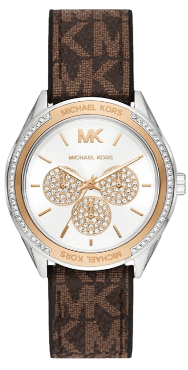 Michael Kors Jessa Multifunction Silver Dial Brown Leather Strap Watch For Women - MK7205 Buy Now By Michael Kors