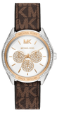Michael Kors Jessa Multifunction Silver Dial Brown Leather Strap Watch For Women - MK7205 Buy Now By Michael Kors