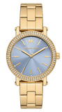 Michael Kors Quartz Blue Dial Gold Steel Strap Watch for Men - MKO1048 Buy Now By Michael Kors